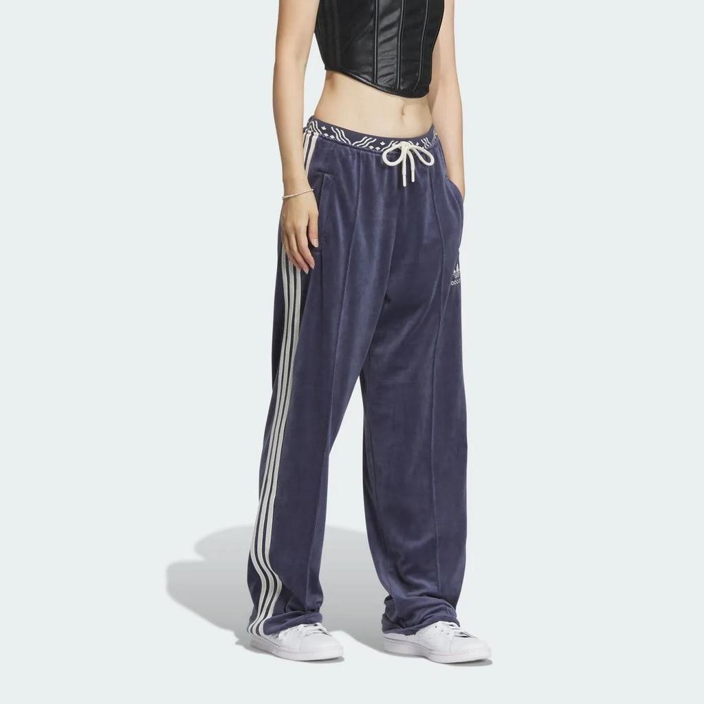 Adidas Originals VELOUR SST Knitted Sweatpants Women's Navy Blue (Unisex) Knitted Sweatpants IX4231