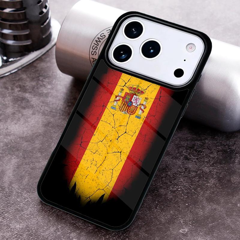 Spain Spanish Flag Phone Case For iPhone 17,16e,15,14,13,12,11,Mini,Pro,MAX soft Silicone Cover