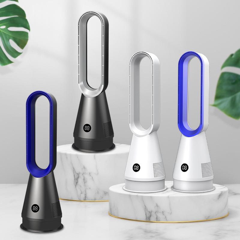 Ventilador silencioso sem lâminas de dupla finalidade frio e quente de 35 W Ventilador de ar condicionado doméstico de mesa Ventilador de purificação de ar de baixo consumo de energia 19,5 * 60 cm