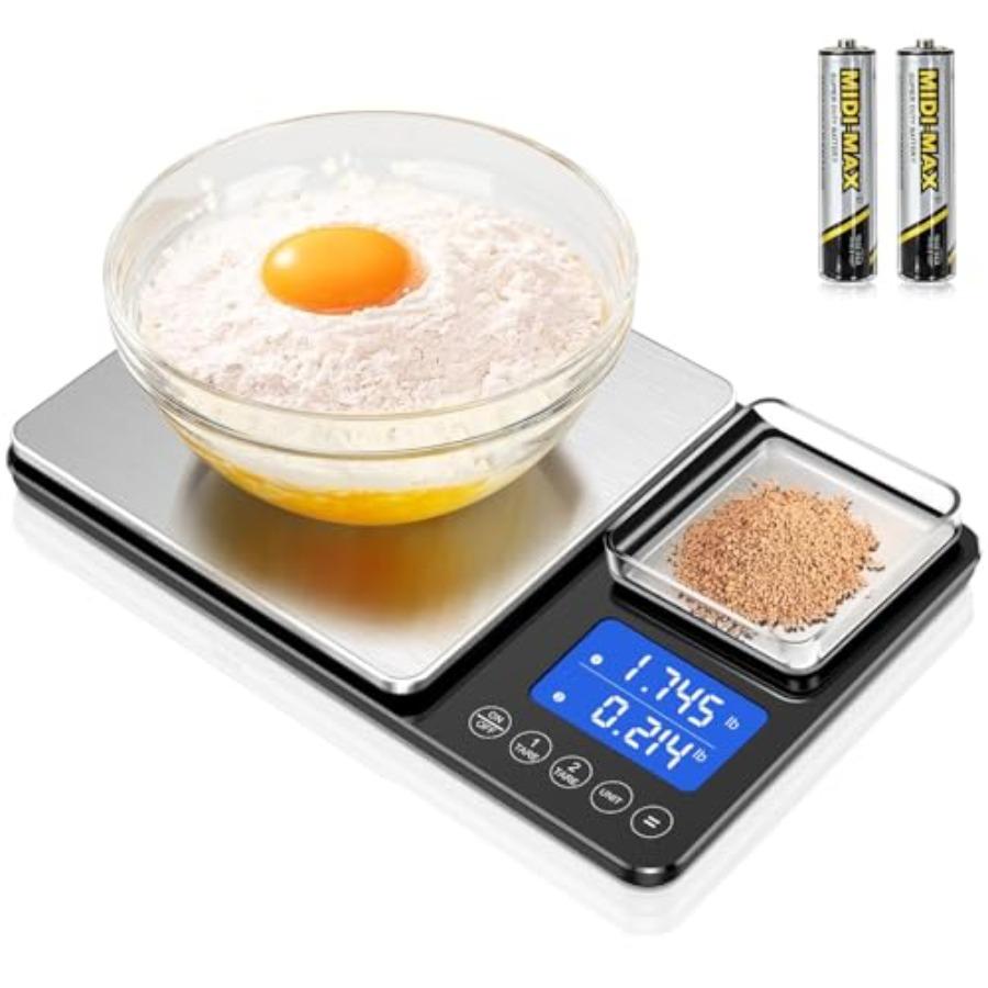 

0.001oz/33lbs Dual Platform Food Kitchen Scales Digital Weight Grams and Ounces Two Precisions Kitchen Scale for Sourdough Brea United States