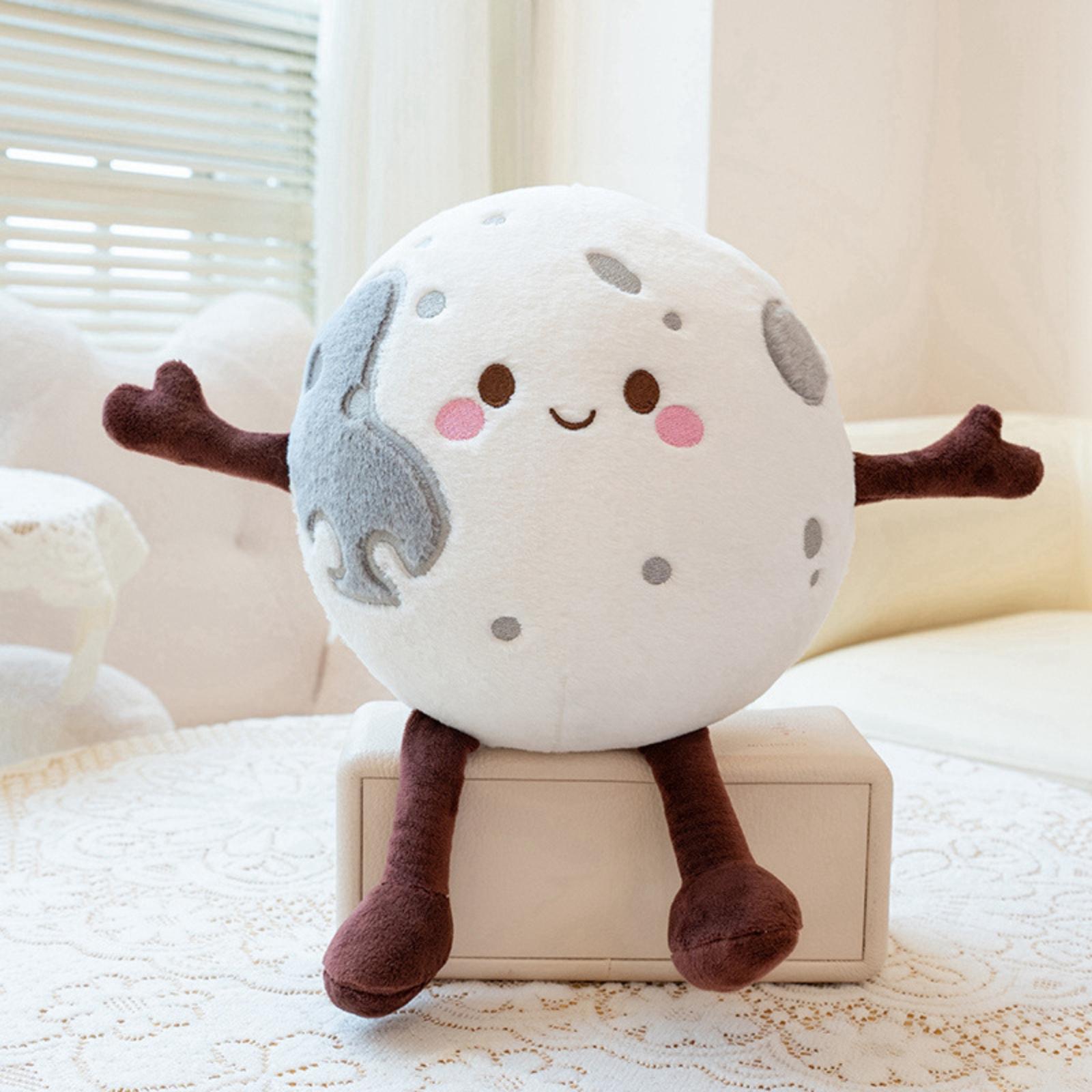

Realistic And Adorable Plush Toys Of Planets, Moon, Earth, Saturn . One Size