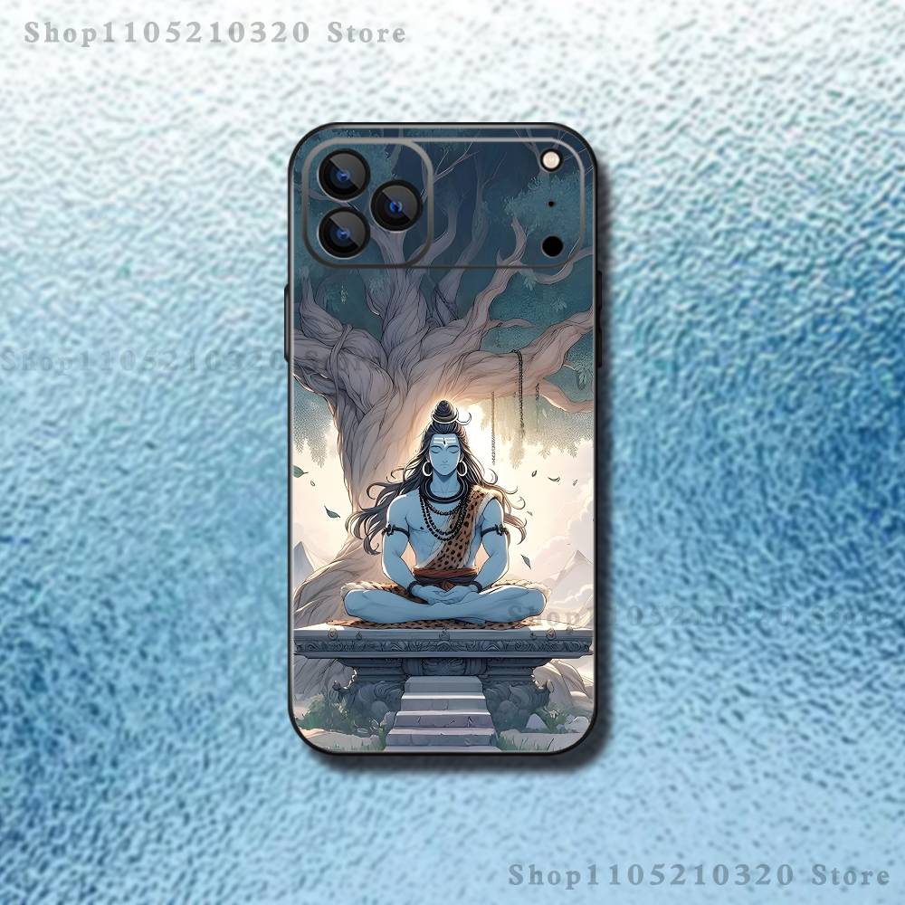 

Lord Shiva Hindu G-God Buddha Phone Case For iPhone 17,16,15,14,13,12,Pro,Max,Plus,E,SE4,Air,Mini Black Soft Box iPhone12