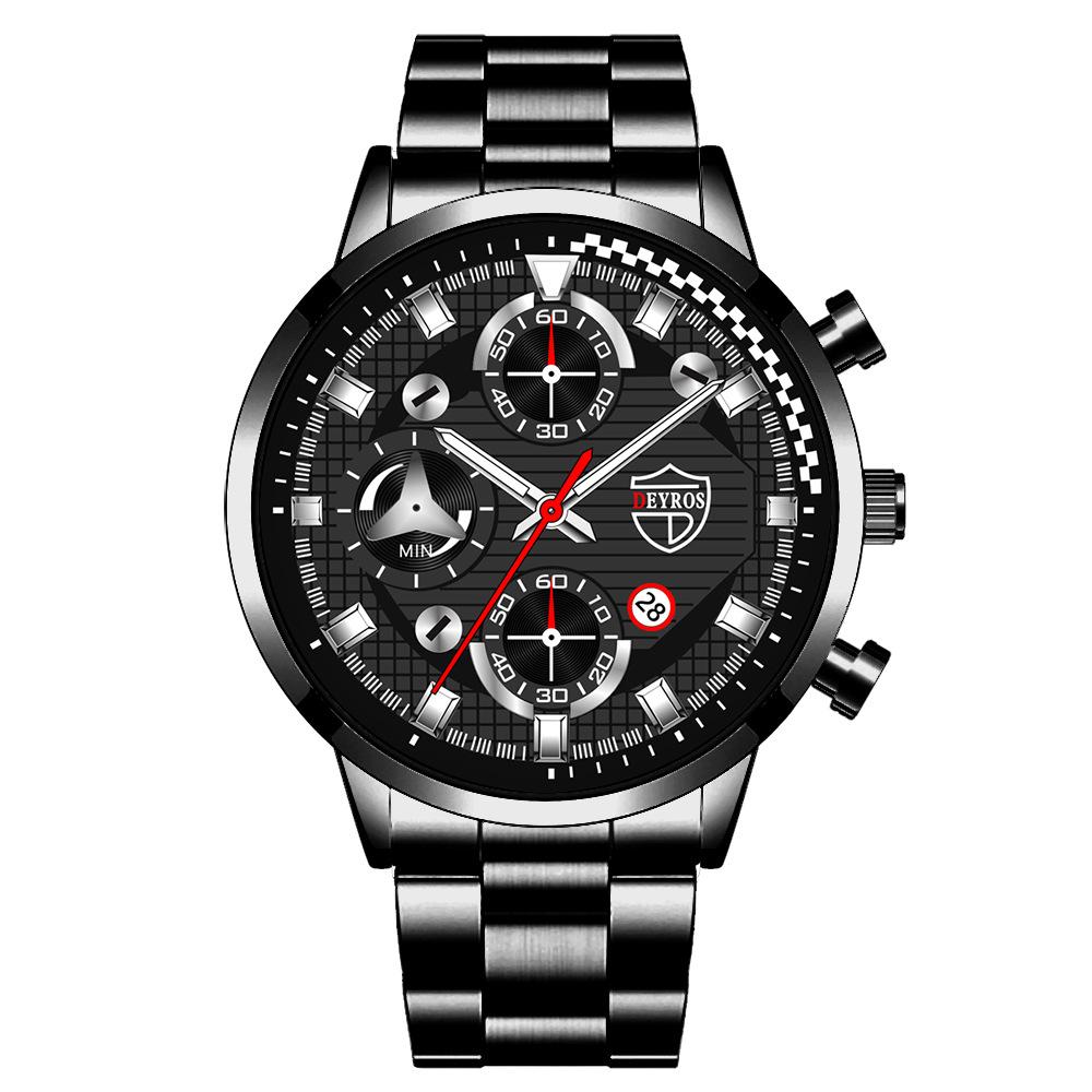 Trendy Brand Business Men's Watch Luxury Sports Men's Calendar Watch Student Sports Watch Stainless Steel Watch Quartz Watch