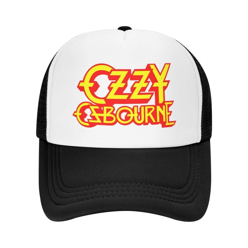 Custom Ozzy Osbourne Metal Hard Rock Print Mesh Baseball Cap Unisex Breathable Sun Hats Outdoor Sports Adjustable Snapback Hat