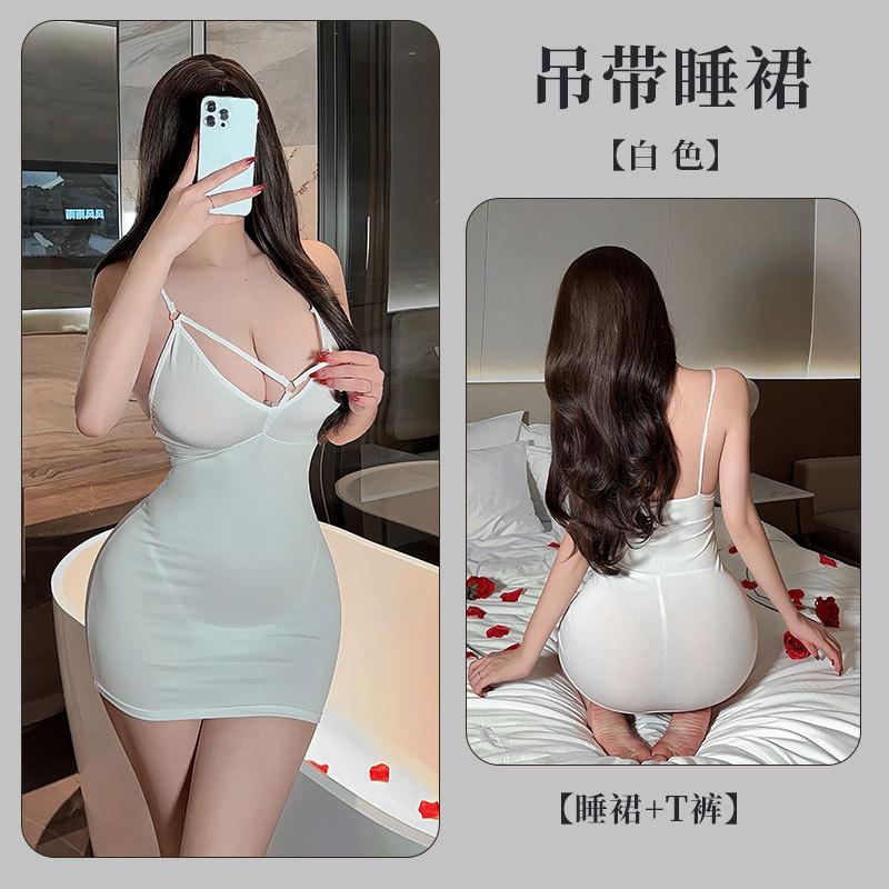 Erotic underwear teasing suspender skirt passion pajamas sexy hip wrap free bed flirting suit D