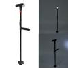 Elderly Folding Cane Height Adjust T Type Handle Extension Walking Cane with LED Light