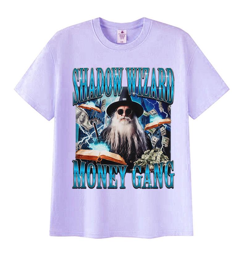 Humor Shadow Wizard Money Gang Graphic T Shirt Funny Hip Hop Wizard Gift Meme Short Sleeve T-Shirt Summer O-Neck Cotton T-Shirts
