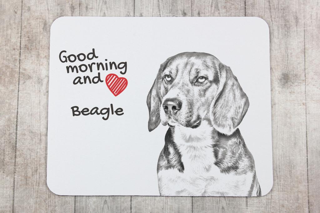 Beagle - mouse pad with print, personalized dog-themed mouse pad, unique gadget for an office worker by Art-Dog brand