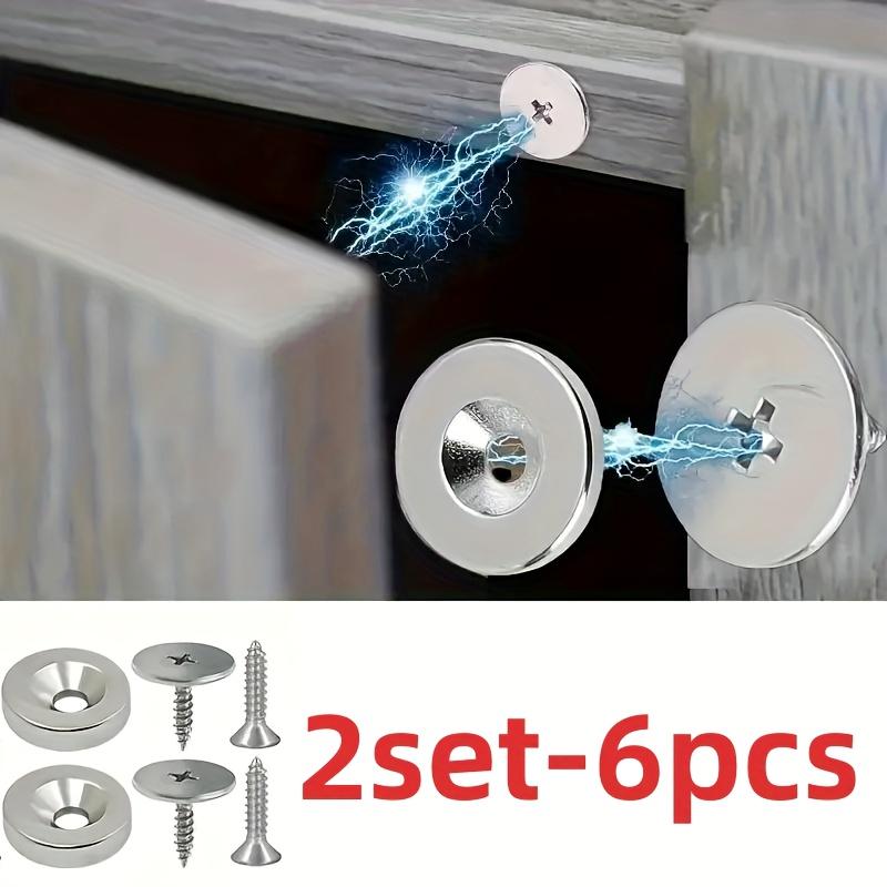 Cabinet Door Magnet Catches Round Metal Magnetic for Wardrobe Hidden Closing Magnetic Door Catch Closer for Furniture Hardware