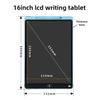 16/20 Inch Magic LCD Writing Tablet with Pens Kids Drawing Board Age 3-8 Reusable Montessori  Educational Toy for Children Gift