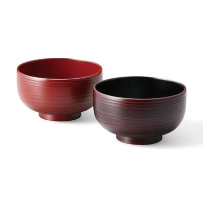 J-kitchens PID-636666 Hand-Painted Lacquer Bowls, Set of 2, Made In Japan