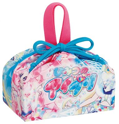 Skater Children's Lunch BagPouch, Made In Japan, "Himitsu No I-Pri" (Secret Eye Print) Design, Girls' KB7SN-A