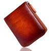 DCLKO Leather Bifold Mini Wallet with Card Storage and Box Coin Pocket, Camel