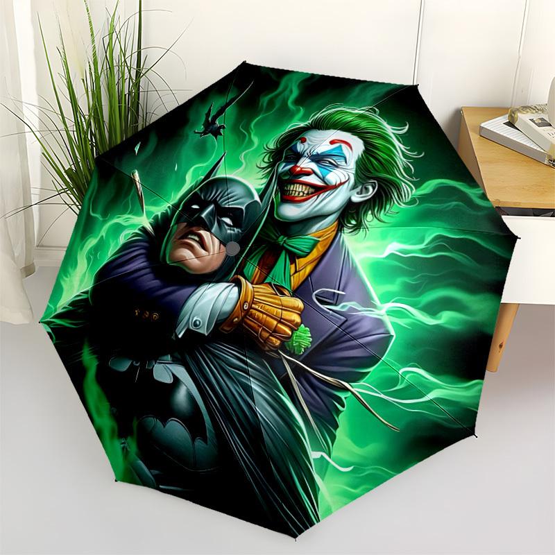 1pc Batman, Joker Automatic Opening/Closing Folding Umbrella with 8 Ribs, Portable Sunshade Umbrella Birthday and Holidays gifts yy250105153
