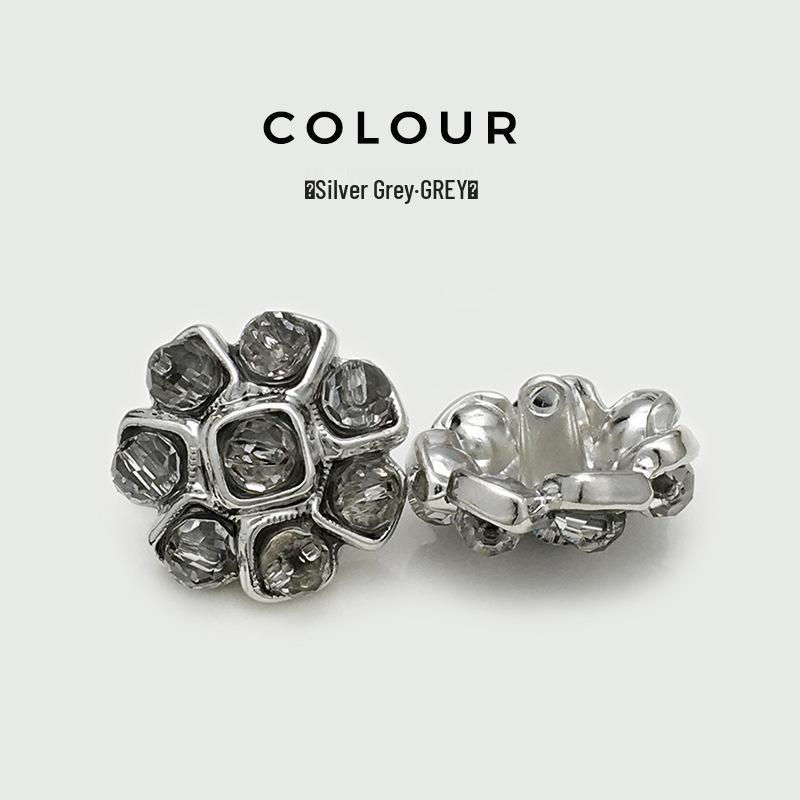 Luxury Colorful Rhinestone Flower Buttons for Suits and Coats