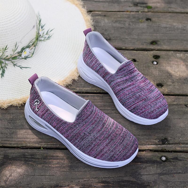 Women's Multi-color Breathable Slip-on Thick-soled Sports Shoes Lightweight and Non-slip, Comfortable and Casual, Suitable for Daily Walking Shoes