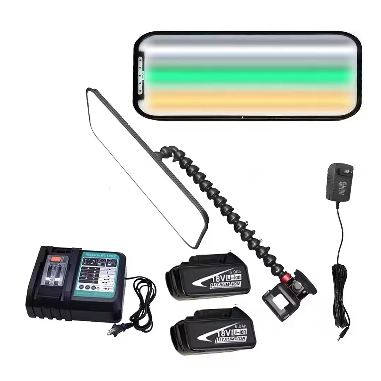 

Большой PDR свет для удаления вмятин на автомобиле 60 см с двумя аккумуляторами 6000 мАч и док-станцией для быстрой зарядки, 12 стилей регулировки цвета света