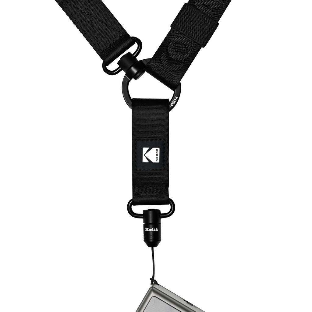 Camera Strap Quick Release Lightweight and Durable Metal Swivel Easy To Use Adjustable Length for SLR Compact Unisex [KODAK] Multi-Purpose (Black) -