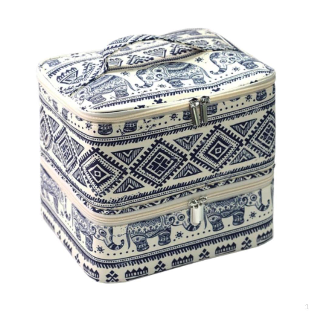 Nail Polish Case Travel Storage Bag Portable Holds 30 Bottles Double Layer for