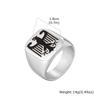 German Federal Eagle Signet Ring for Men,Stainless Steel Square Statement Ring,National Symbol Jewelry