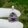 Star Amethyst Stone Artisan February Birth Pendant Jewelry 925 Sterling Silver