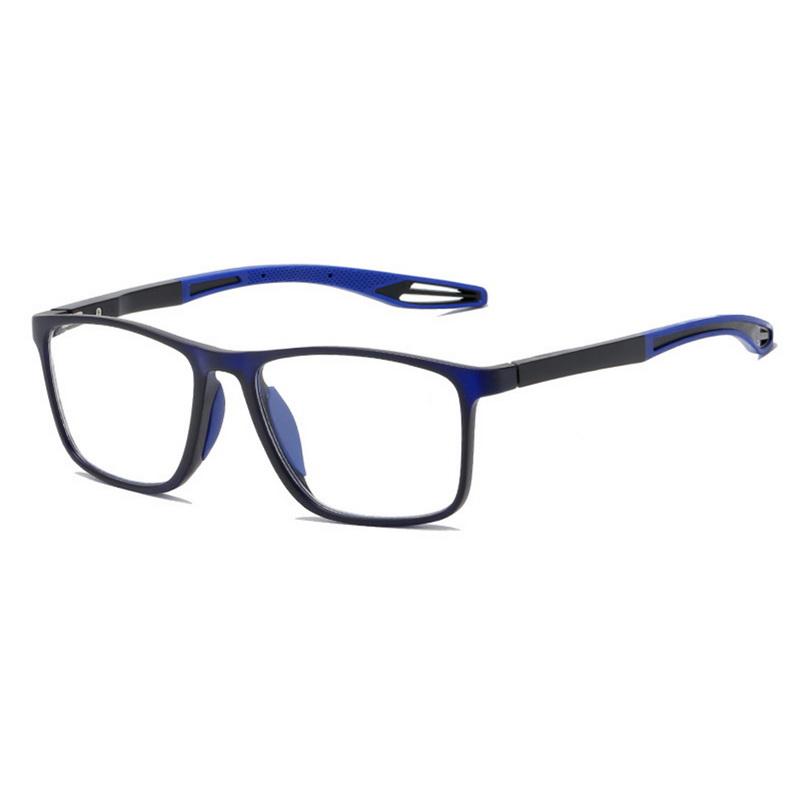 Men Rectangular Sports Anti-Shedding Myopia Glasses TR90 Frame Anti Blue Light Nearsighted Glasses