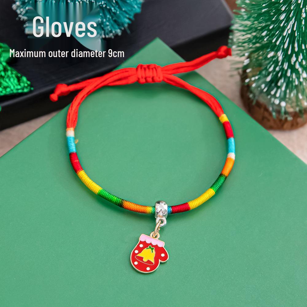 Детский ручной работы, разноцветный, рождественский, мультяшный, регулируемый браслет