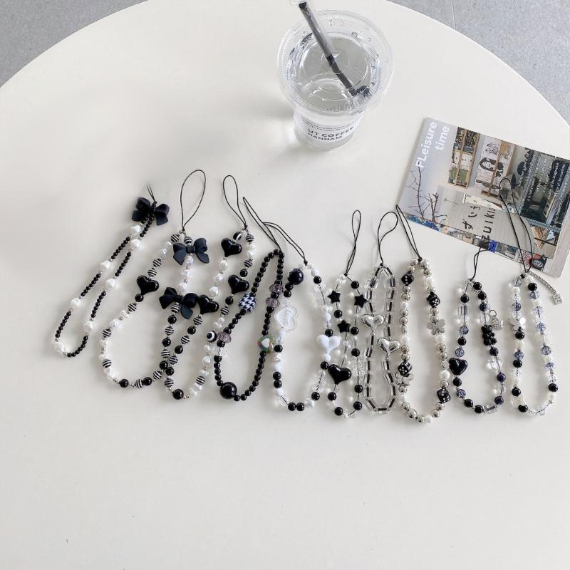 Elegant Handmade Beaded Keychain Pendant Mobile Phone Chain Strap Fashion Cellphone Rope Women Telephone Lanyard Jewelry