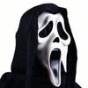 1pc Halloween Mask, Black Headscarf Skeleton Head, Horror Makeup Mask Halloween Supplies Stage Performance Props, Mask, Roleplay Mask