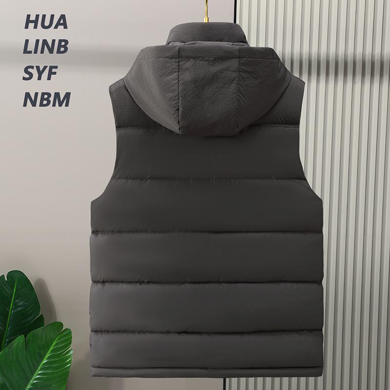 Plus Größe S-8XL Herbst Ärmellose Jacken Männer Weste Neue Mode Für Männer Warme Weste Mit Kapuze Koreanischen Stil Gepolsterte Mäntel