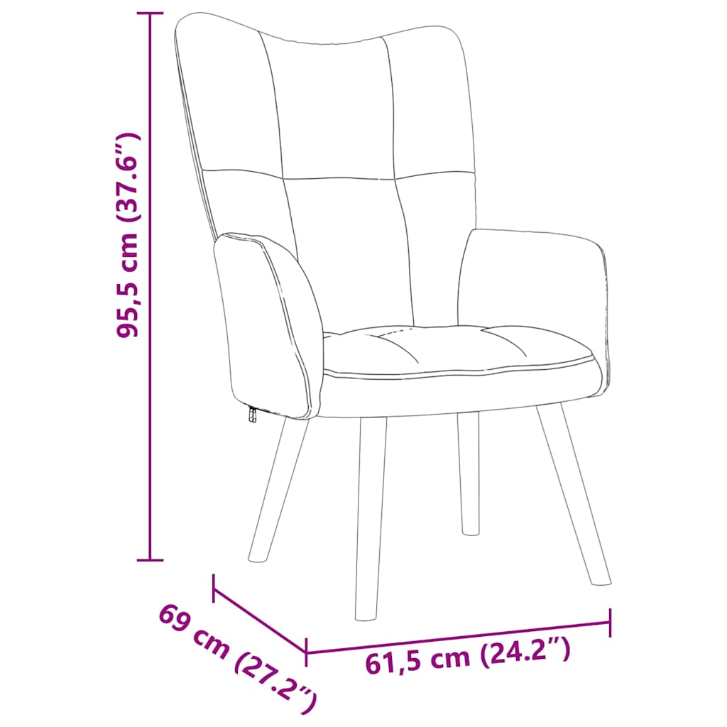 Relax Chair Black Fabric