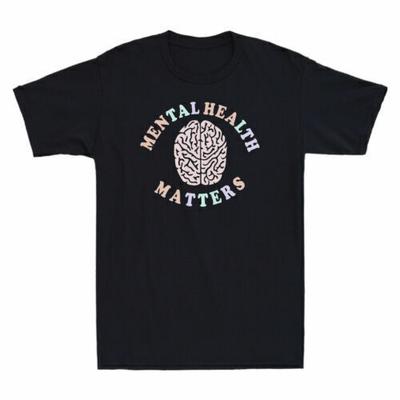 Mental Health Matters Funny Support Mental Health Gift Tee Men's Cotton T-Shirt