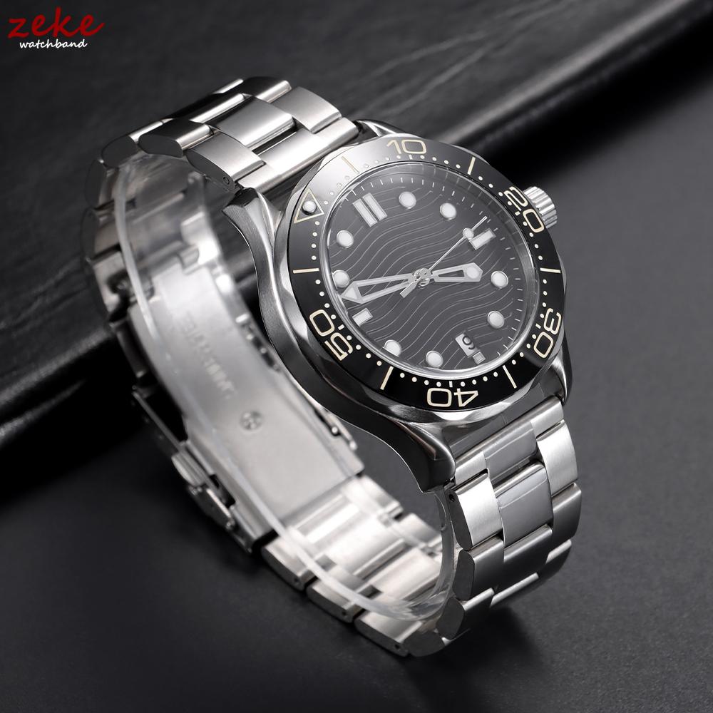 20/22/24/26/28mm Solid Stainless Steel Watch Bracelet Double Safety Fold Clasp Band Belt Diving Metal Strap for Oyster for Seiko