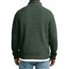 Men's Casual Stand-Up Collar Long-Sleeve Top Color Button-Down Sweatshirt