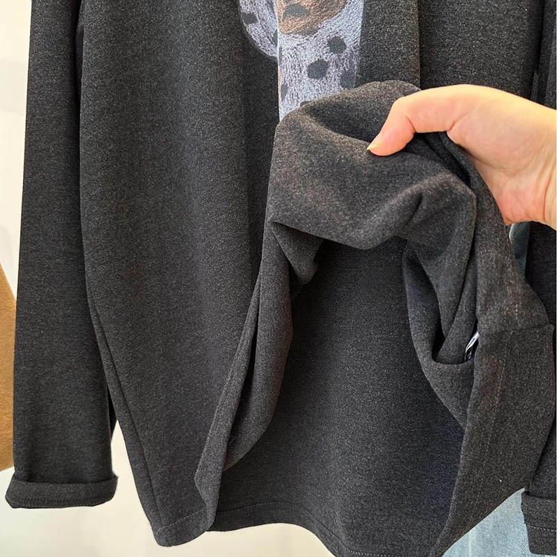 Sweatshirt for Women  Oversize Fleece Thickened Loose Round Neck Casual Pullover Long Sleeve Winter Sweatshirt Top