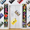 Blulu 70s 80s Party Decoration 90s 80s Banner I Love 1980s Backdrops Back to The 1980s 1970s Hanging Porch Signs for Wall Door Decor Hip Hop Rock