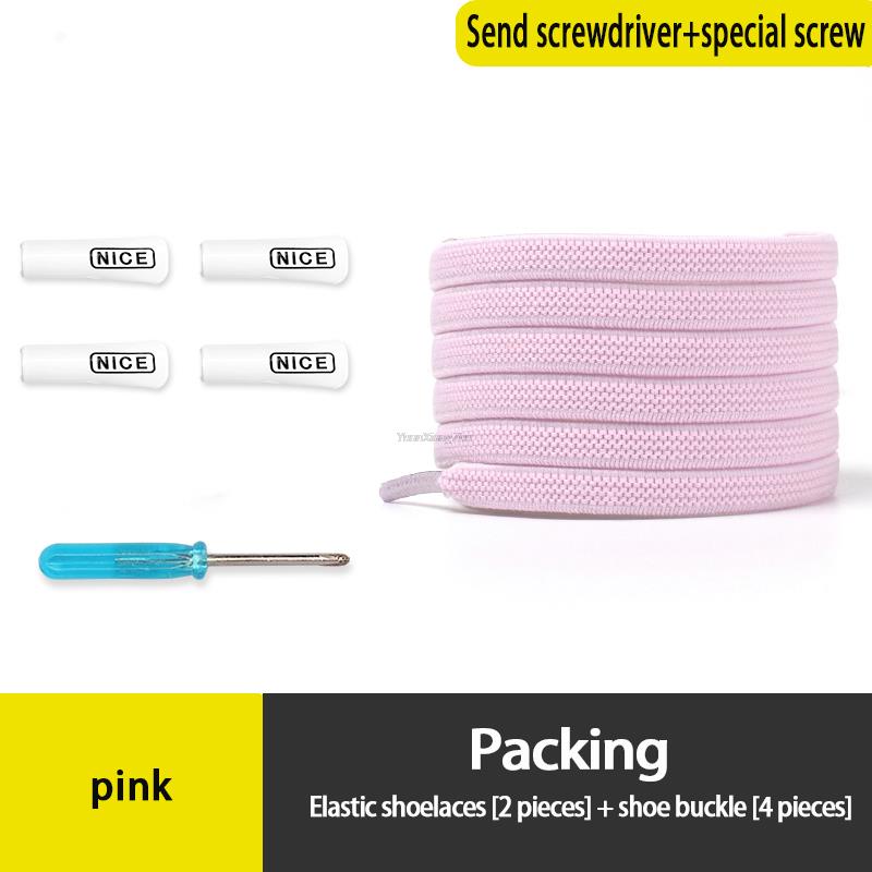 Fashion No Tie Shoe laces Elastic Laces Sneakers Flat Shoelaces without ties Kids Adult Quick Shoe lace Rubber Bands for Shoes