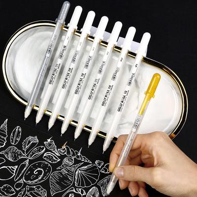 Sakura Gelly Roll Pen Liner Basis Markeerpen Wit Goud Zilver Kleur Teken Verf Stift Kunst
