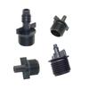 Black 1/2 Inch Male Thread Straight Connector Garden Irrigation Plumbing Pipe Fittings Joint Tube Adapter Quick Connectors 15Pcs