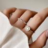 Bundled Citrine Love Ring Female Niche Design High Sense Fashion Personality Girlfriend Stacking Ring