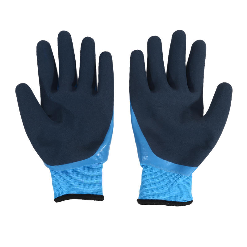 

-30 Thickened Work Gloves Waterproof Windproof Coldproof Full Finger Gloves Winter Outdoor Riding Gloves Flower Protective Glove XL синий