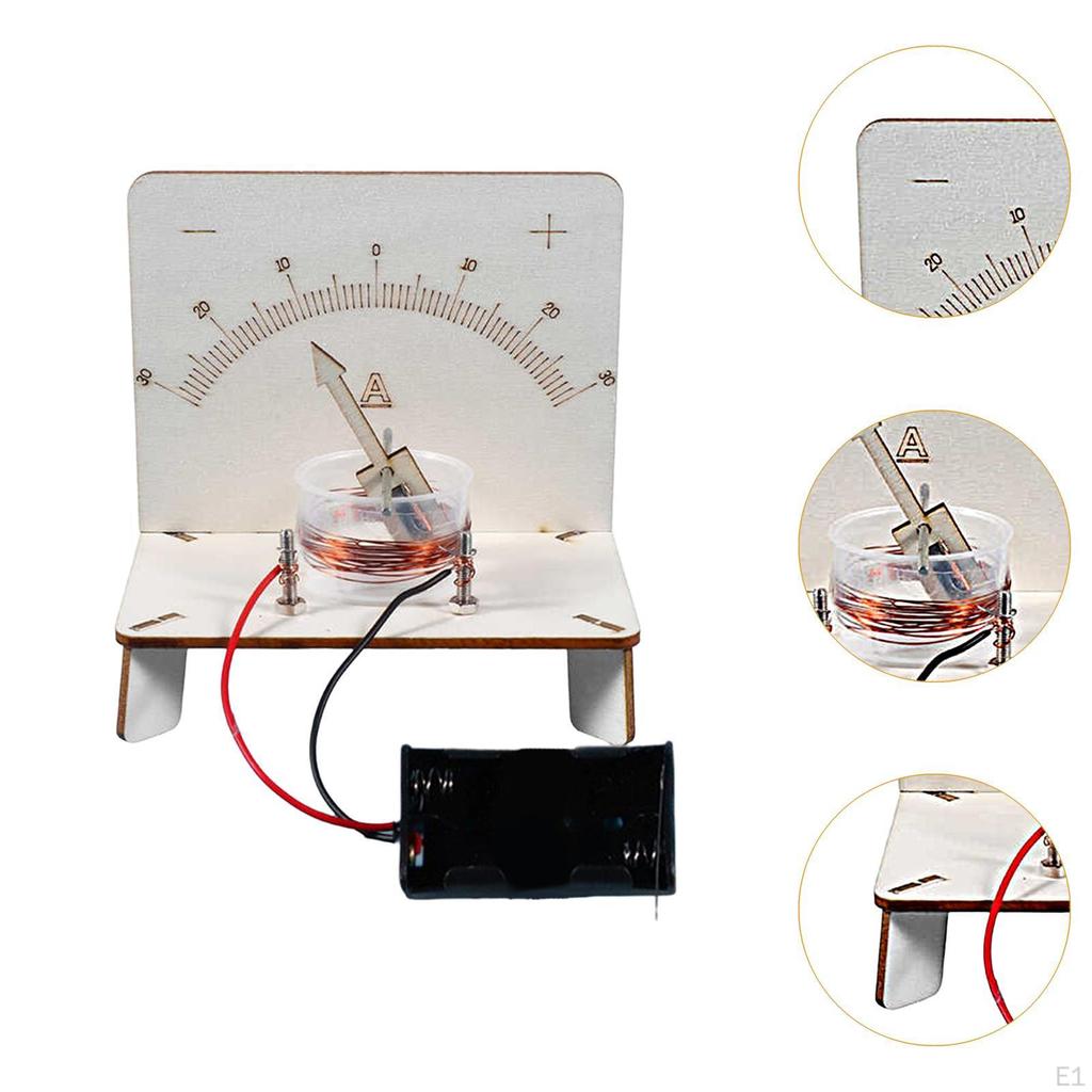 DIY Ammeter Model Physics Stem Toys Birthday Gifts Wooden Teaching Tool Toy Experiment Set