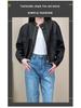 Autumn/Winter Women's Leather Jacket – Short, Loose, Slimming, and Versatile Fashionable Coat