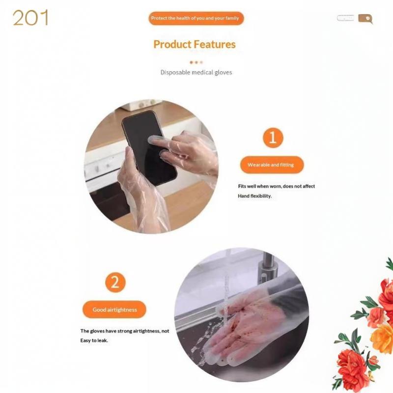 60cm Extra Long CPE Dishwashing Gloves Waterproof Thickened Anti-Slip Cuff for Kitchen Home Cleaning