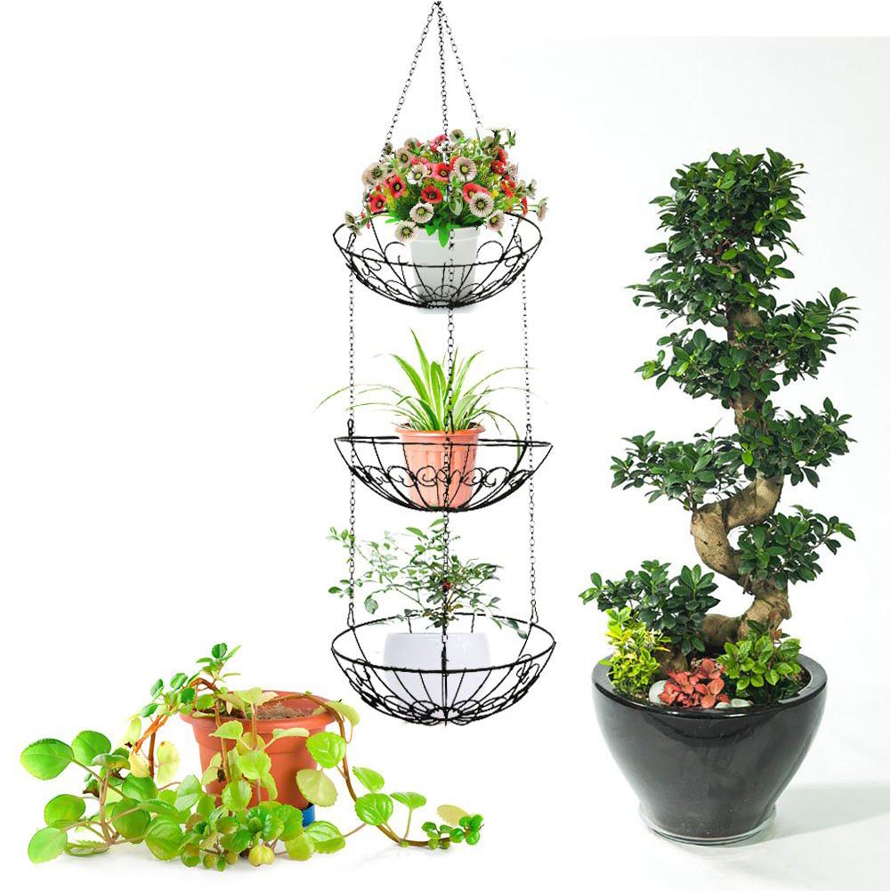 Modischer platzsparender 3-lagiger Drahtkorb für Obst zur Aufbewahrung