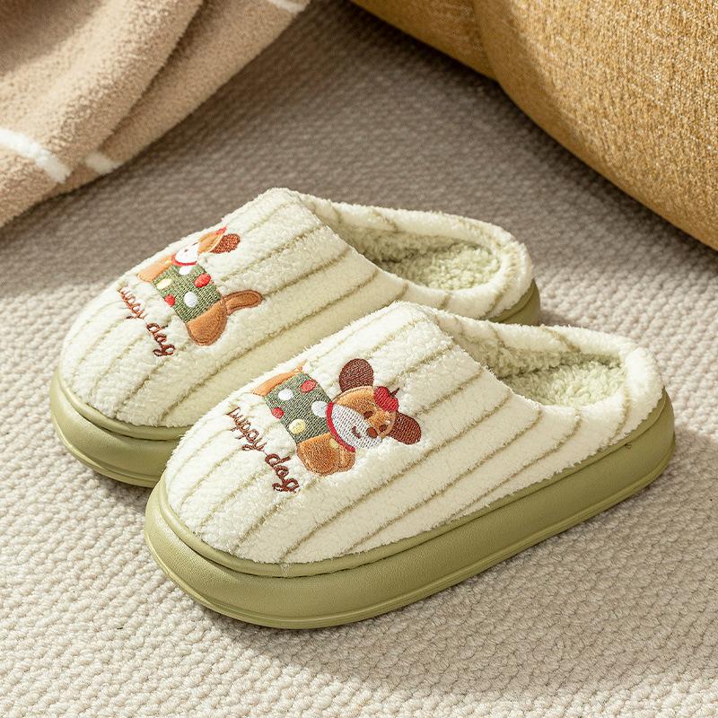 Warm Cotton Slippers for Autumn and Winter Home Couple Cotton Slippers Cartoon Cotton Slippers
