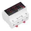 Undervoltage Protector DIN Rail Adjustable Overcurrent Protector AC120V‑300V 63A 3 Phase 3 Wire 4 Wi