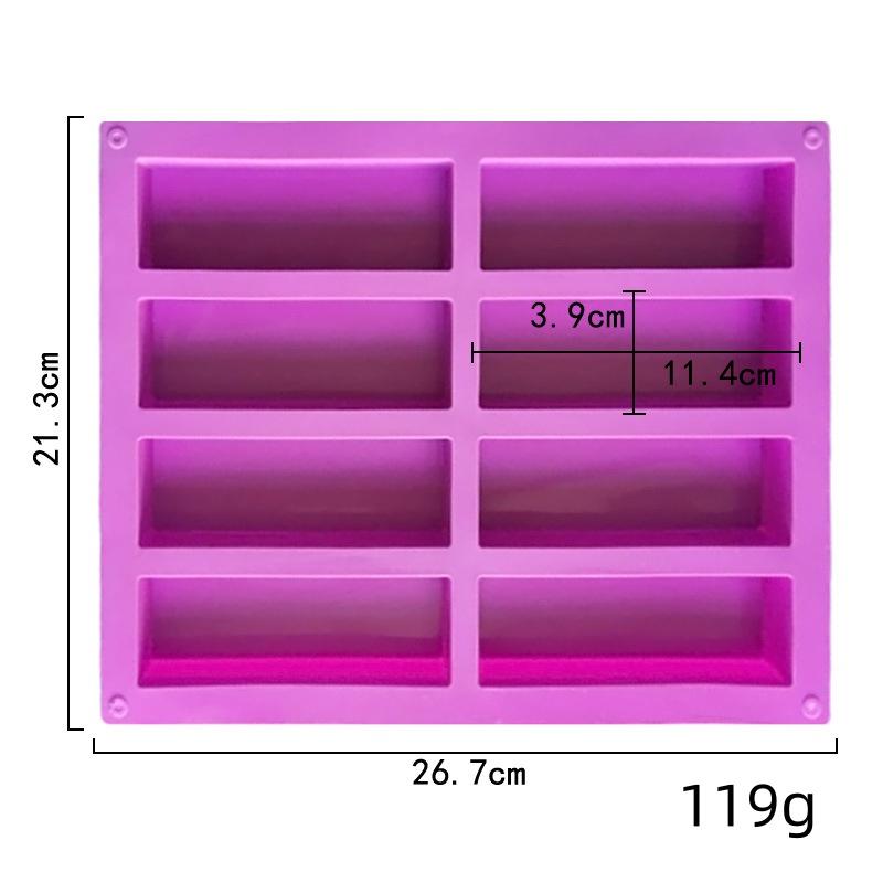 DIY Silicone Rectangle Cake Pan Square Soap Molds Pudding Muffin Loaf Brownie Cornbread Mould