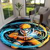 1pc Digital Printed Chair Rug for Home Office Use, Game Role Naruto Carpet Appropriate for All Seasons, Soft Round Carpet