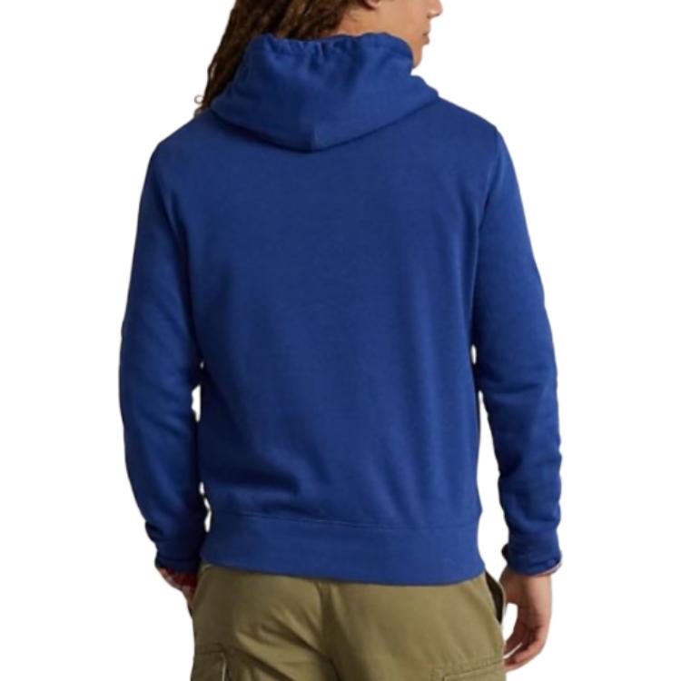 Polo Ralph Lauren Polo Bear Letter Print Hooded Long Sleeve Sweatshirt Men Sweatshirt Blue 710853309-033